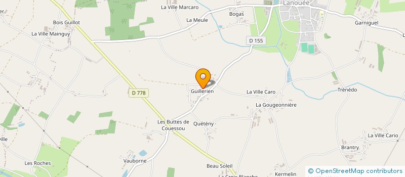 localisation de l'entreprise EARL RENAUD  FORGES DE LANOUEE