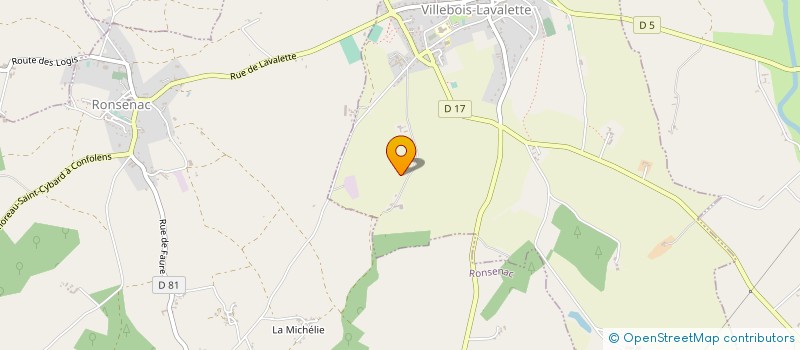 localisation de l'entreprise EARL RICHARD à VILLEBOIS-LAVALETTE