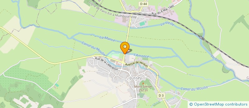 localisation de l'entreprise EARL RIETMANN ELEVAGE  JUSSEY