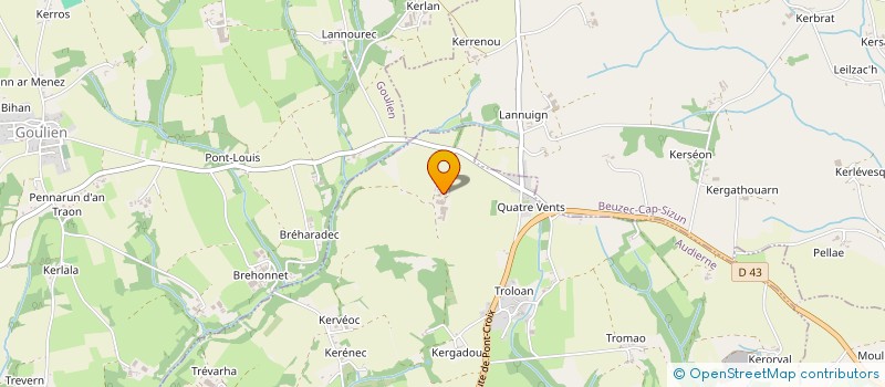 localisation de l'entreprise EARL RIOU-LE STER  AUDIERNE