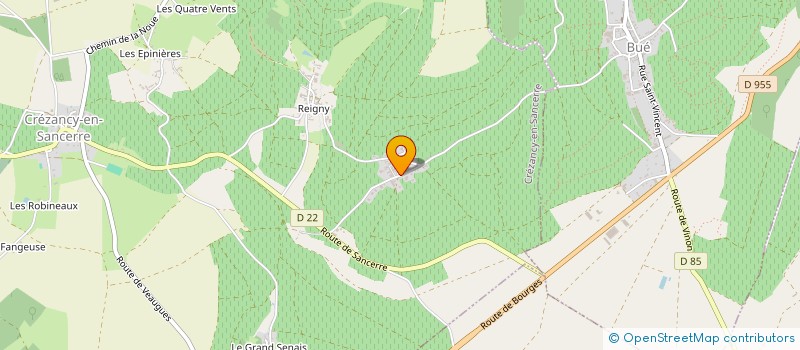localisation de l'entreprise EARL ROGER CHAMPAULT ET FILS  CREZANCY-EN-SANCERRE