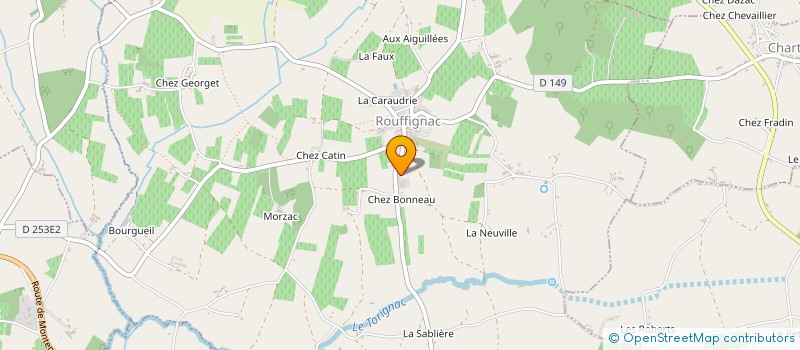 localisation de l'entreprise EARL ROSE à ROUFFIGNAC