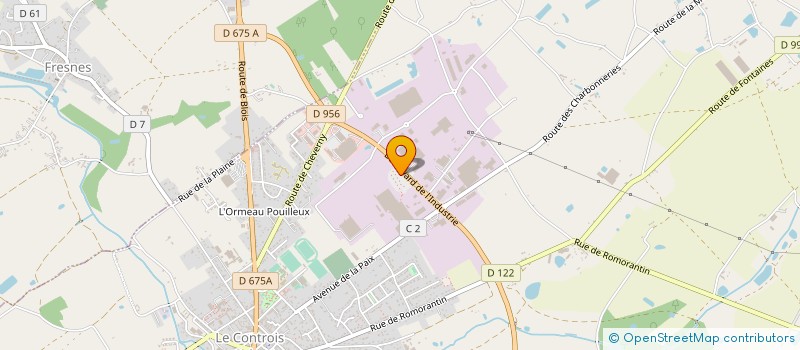 localisation de l'entreprise EARL ROSERAIE DE SOLOGNE  LE CONTROIS-EN-SOLOGNE