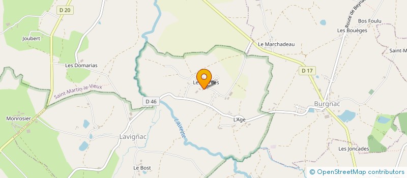 localisation de l'entreprise EARL ROUGERIE PHILIPPE à LAVIGNAC