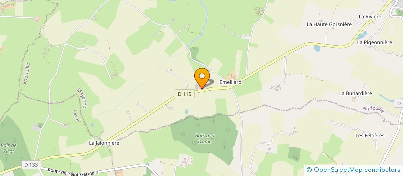 localisation de l'entreprise EARL ROULAND FRERES à ANDOUILLE