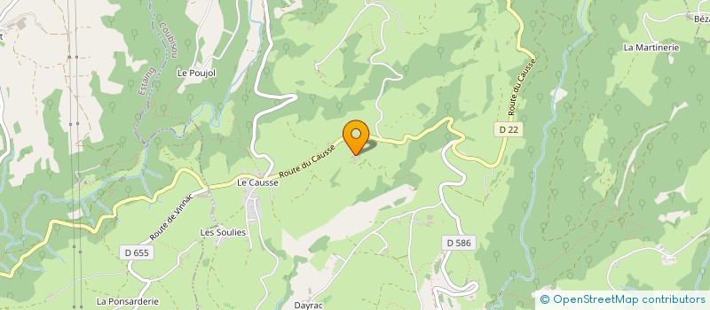 localisation de l'entreprise EARL ROULIES SAINT-BEAUZEL  COUBISOU