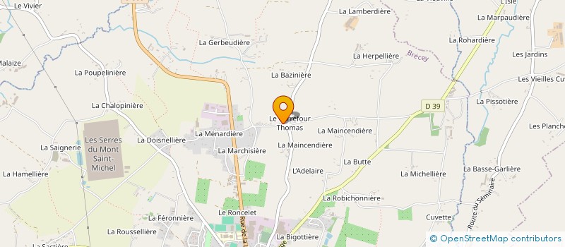 localisation de l'entreprise EARL ROUPNEL à BRECEY
