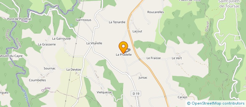 localisation de l'entreprise EARL ROUQUET à QUEZAC