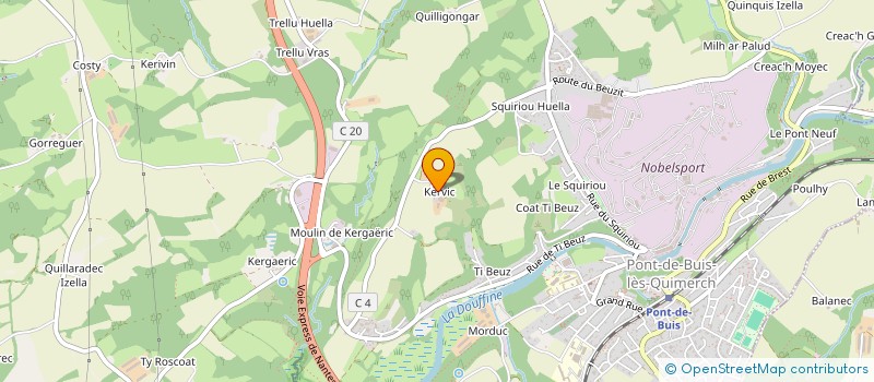 localisation de l'entreprise EARL ROZ AVEL à PONT-DE-BUIS-LES-QUIMERCH
