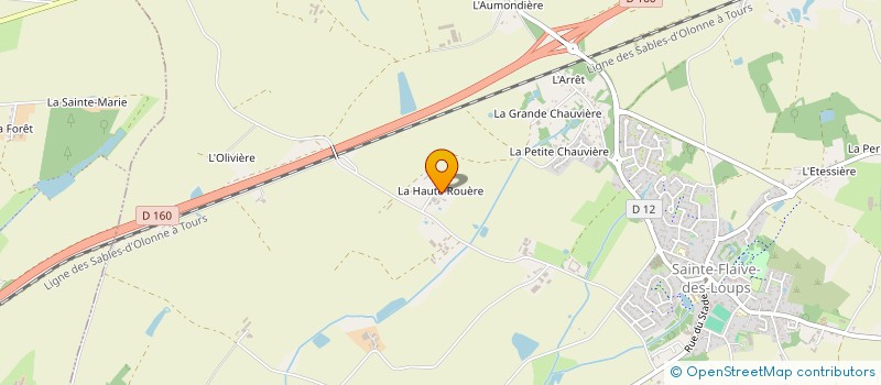 localisation de l'entreprise EARL RUCHAUD à SAINTE-FLAIVE-DES-LOUPS