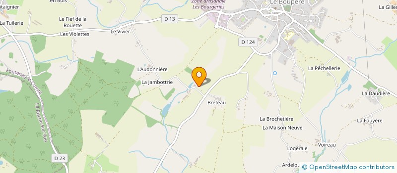 localisation de l'entreprise EARL SACHOT JEAN-YVES ET CATHERINE à LE BOUPERE