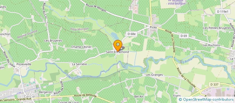 localisation de l'entreprise EARL SAINT ENNEMOND à CERCIE