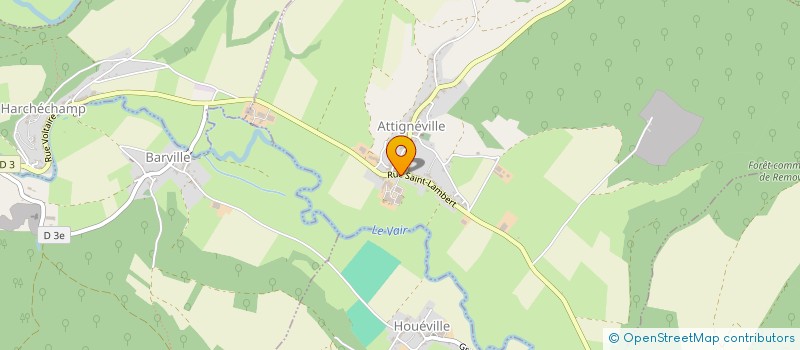 localisation de l'entreprise EARL SAINT LAMBERT à ATTIGNEVILLE