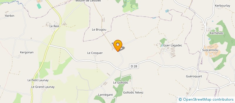 localisation de l'entreprise EARL SALOMON CLAUDE  LANRIVAIN