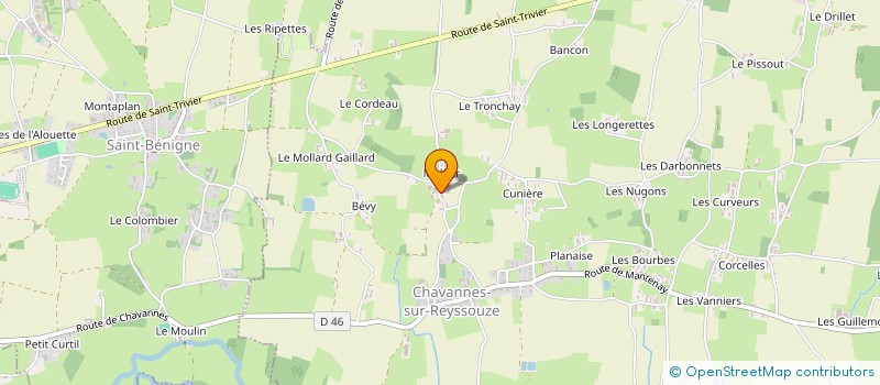 localisation de l'entreprise EARL SARRON à CHAVANNES-SUR-REYSSOUZE