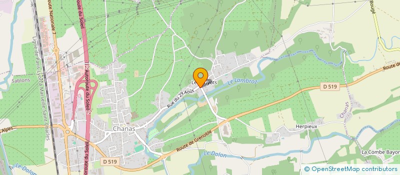 localisation de l'entreprise EARL SAUVAGEON à CHANAS