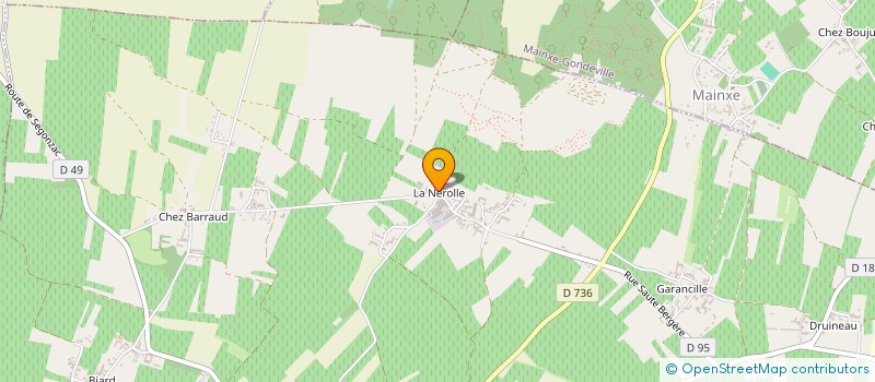 localisation de l'entreprise EARL SEGUINOT ET FILS à SEGONZAC