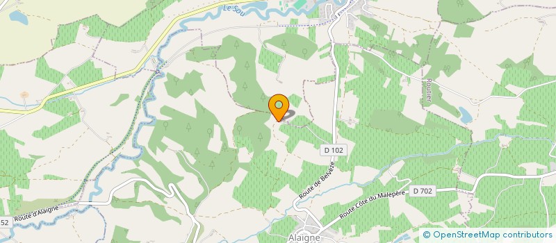 localisation de l'entreprise EARL SEVELY  ALAIGNE