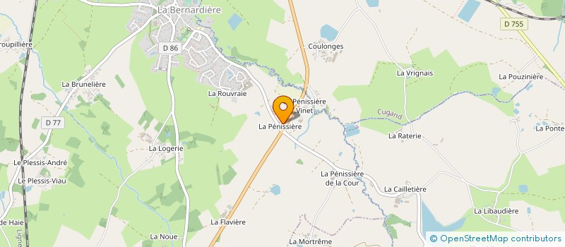 localisation de l'entreprise EARL SOULARD  CUGAND-LA-BERNARDIERE