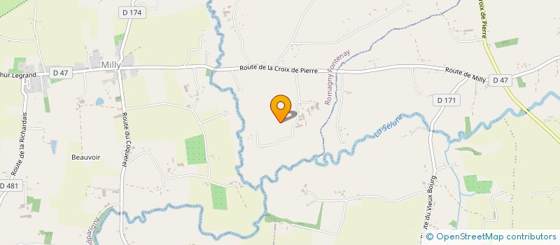 localisation de l'entreprise EARL SOURCELUNE  ROMAGNY FONTENAY