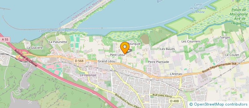 localisation de l'entreprise EARL SUD MEDITERRANEE GIBIERS  CHATEAUNEUF-LES-MARTIGUES