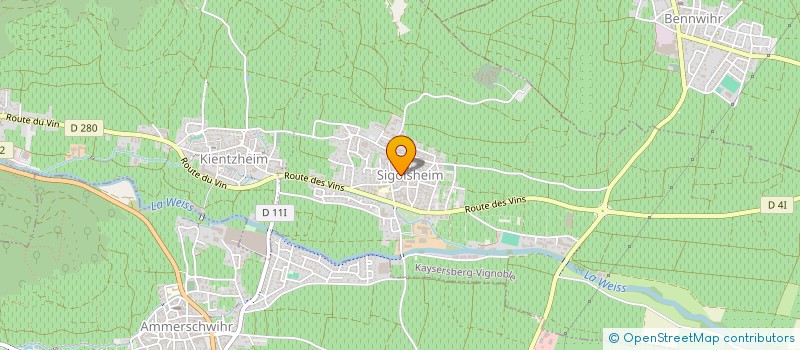 localisation de l'entreprise EARL TEMPE ETIENNE  KAYSERSBERG VIGNOBLE