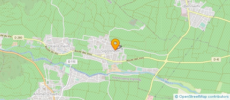 localisation de l'entreprise EARL THEO TEMPE  KAYSERSBERG VIGNOBLE