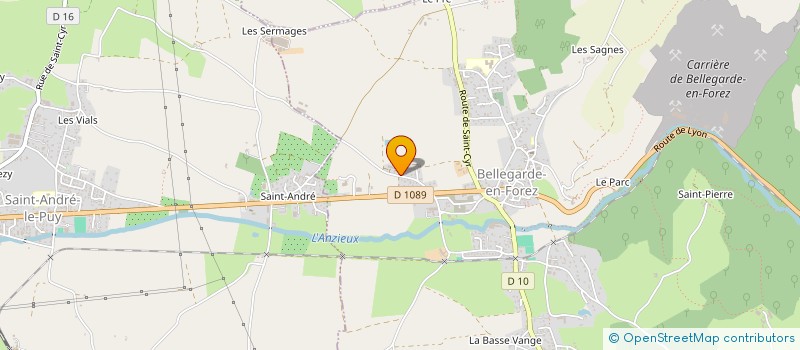 localisation de l'entreprise EARL TOINON JEAN-ANDRE  BELLEGARDE-EN-FOREZ
