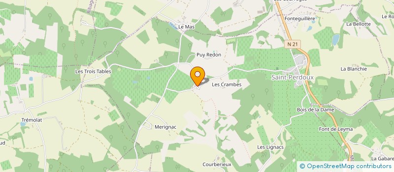 localisation de l'entreprise EARL TONNEAU DE COUTY  SAINT-PERDOUX