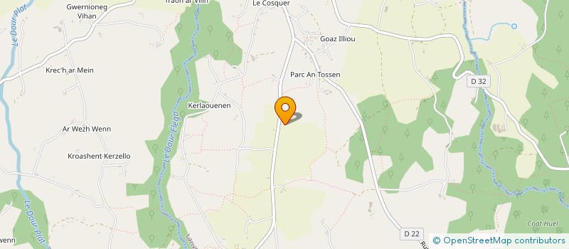 localisation de l'entreprise EARL TOUDIC à LANVELLEC