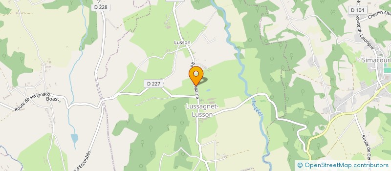 localisation de l'entreprise EARL TOUYA  LUSSAGNET-LUSSON