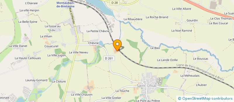 localisation de l'entreprise EARL TREHEL à SAINT-UNIAC