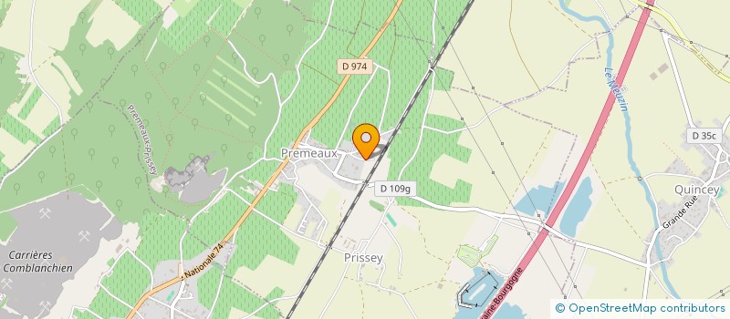 localisation de l'entreprise EARL TRUCHETET à PREMEAUX-PRISSEY