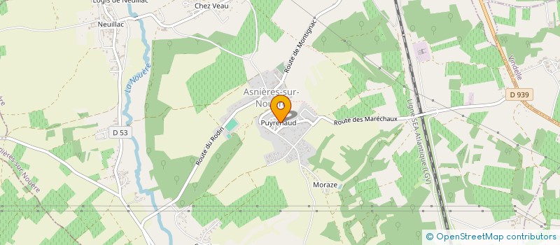 localisation de l'entreprise EARL UNIPERSONNELLE DE PUYRENAUD à ASNIERES-SUR-NOUERE