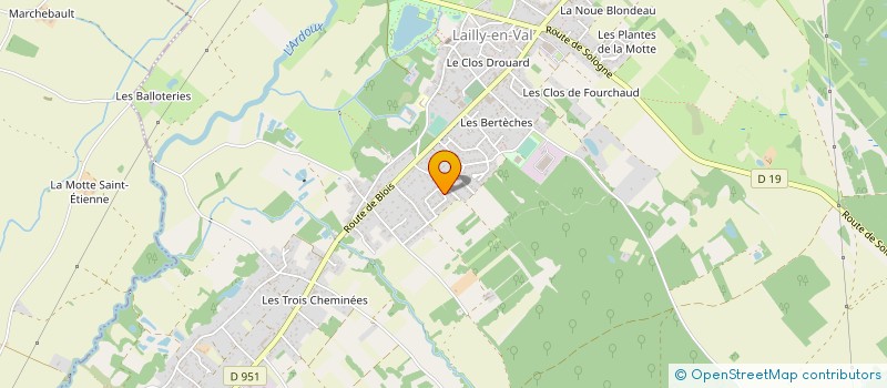 localisation de l'entreprise EARL VAL DE FLUX à LAILLY-EN-VAL
