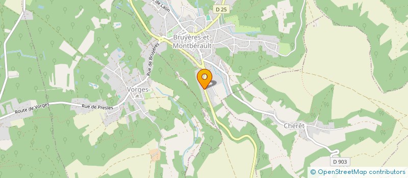 localisation de l'entreprise EARL VARLET FRERES à BRUYERES-ET-MONTBERAULT