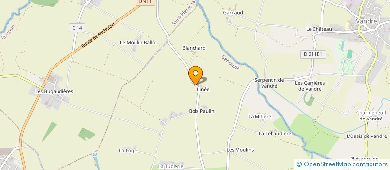 localisation de l'entreprise EARL VEDEAU  GENOUILLE