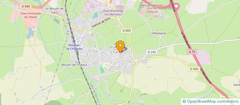 localisation de l'entreprise EARL VERGELY à SEVERAC D'AVEYRON
