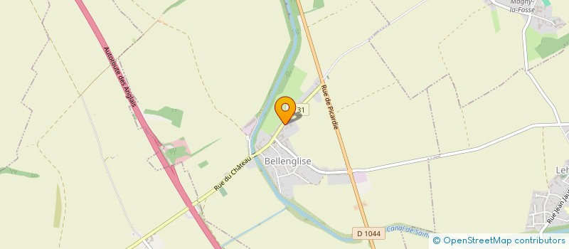 localisation de l'entreprise EARL VERRIELE  BELLENGLISE