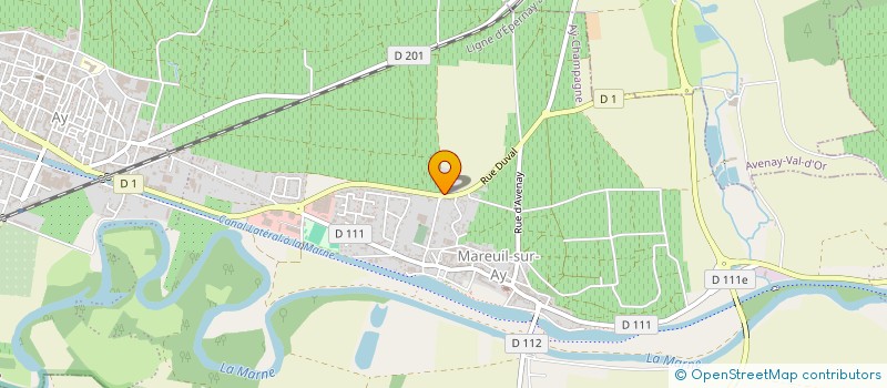 localisation de l'entreprise EARL VIGNOBLE DES SEPT ARPENTS  AY-CHAMPAGNE