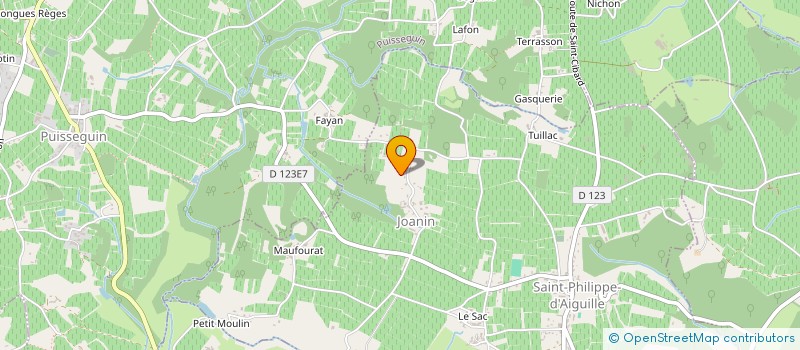 localisation de l'entreprise EARL VIGNOBLES BATTISTIN  SAINT-PHILIPPE-D'AIGUILLE