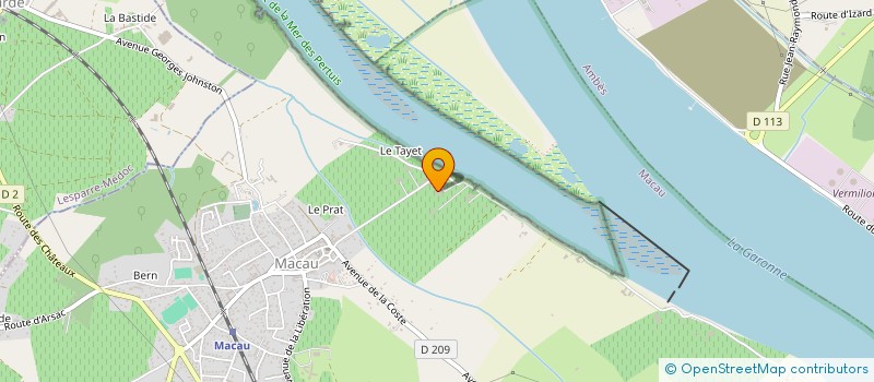 localisation de l'entreprise EARL VIGNOBLES CHRISTINE NADALIE  MACAU