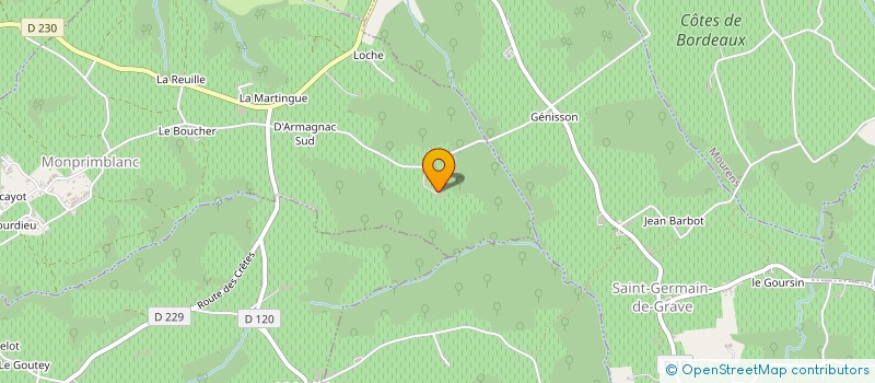localisation de l'entreprise EARL VIGNOBLES LAURENT REGLAT  MONPRIMBLANC