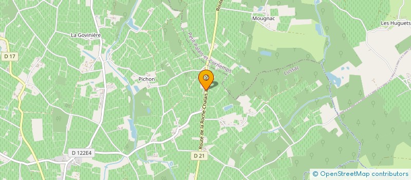 localisation de l'entreprise EARL VIGNOBLES MALLET à LUSSAC