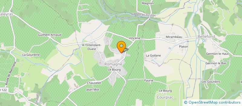 localisation de l'entreprise EARL VIGNOBLES MAULUN  TARGON