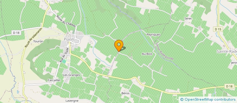 localisation de l'entreprise EARL VIGNOBLES TERRAL F. ET V.  PUJOLS