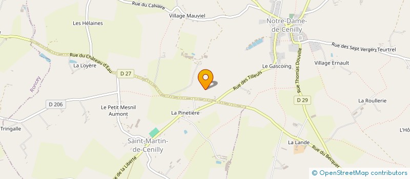 localisation de l'entreprise EARL VILLAGE AU FRANC à NOTRE-DAME-DE-CENILLY