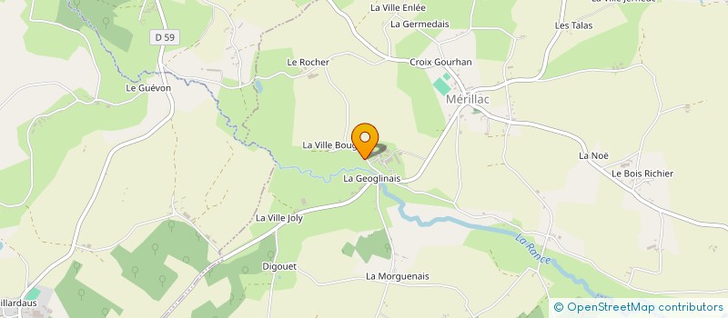 localisation de l'entreprise EARL VILLE COUVEE  MERDRIGNAC