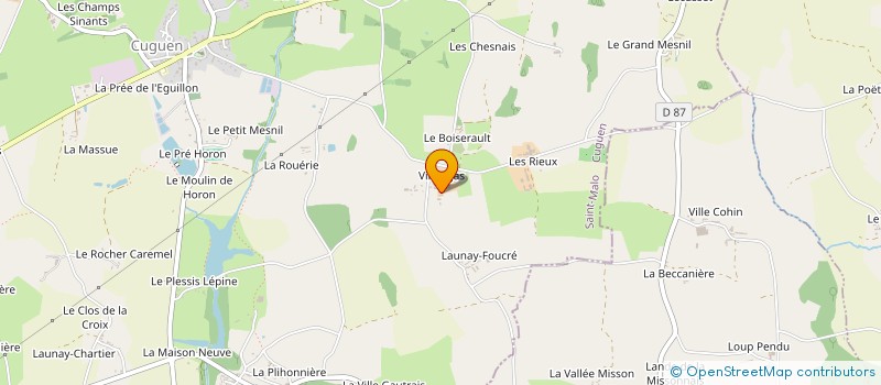 localisation de l'entreprise EARL VILLEMARBOIS à CUGUEN