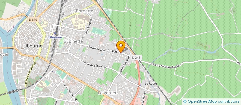 localisation de l'entreprise EARL VINS BEL à LIBOURNE